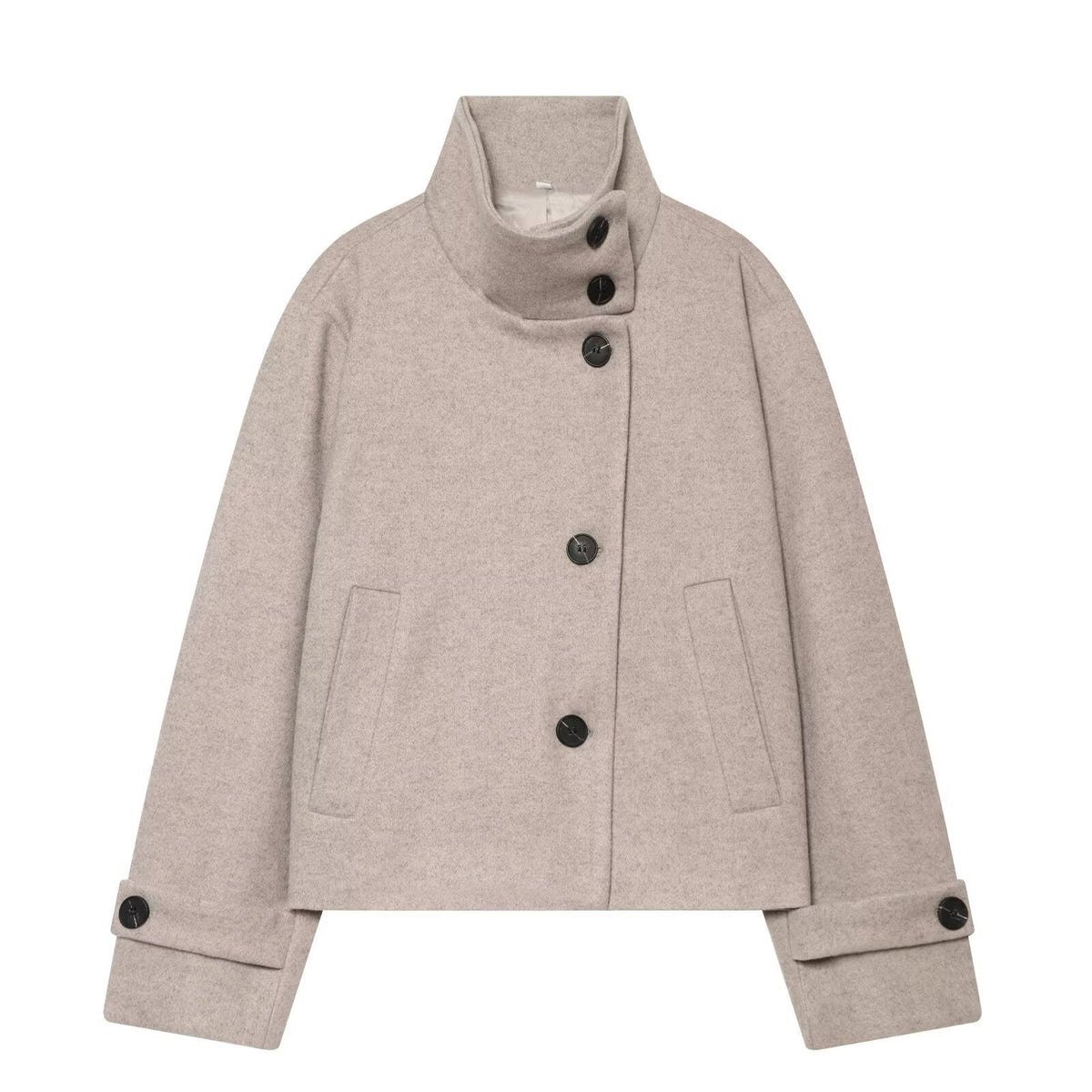 Women's Wool Blend Overcoat with Notched Lapels and Dolman Sleeves for Fall and Winter | Lonoma