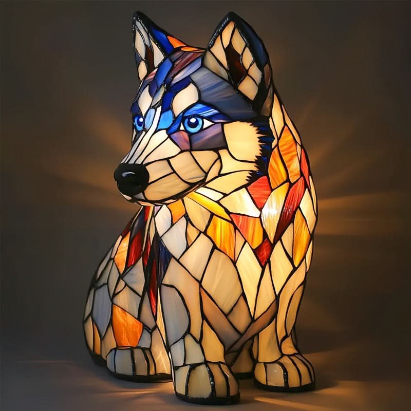 Glowing Pet Sculpture Night Light 6 Inch Warm LED Tabletop Lamp USB Powered for Dog Lovers Bedroom Nursery Nightstand Shelf Decor | Lonoma