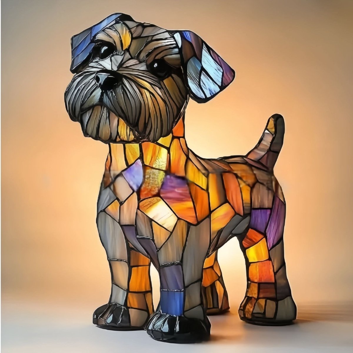 Glowing Pet Sculpture Night Light 6 Inch Warm LED Tabletop Lamp USB Powered for Dog Lovers Bedroom Nursery Nightstand Shelf Decor | Lonoma