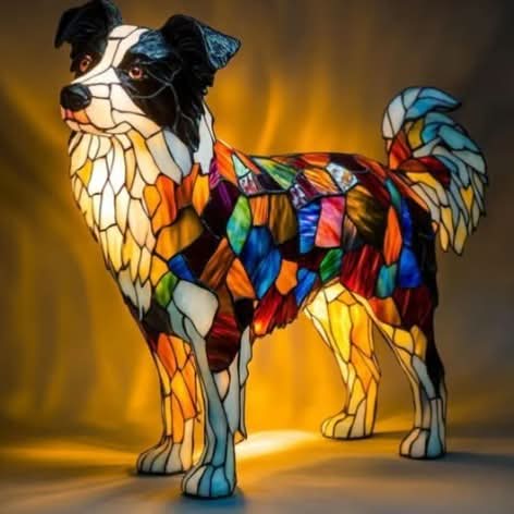 Glowing Pet Sculpture Night Light 6 Inch Warm LED Tabletop Lamp USB Powered for Dog Lovers Bedroom Nursery Nightstand Shelf Decor | Lonoma