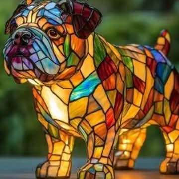 Glowing Pet Sculpture Night Light 6 Inch Warm LED Tabletop Lamp USB Powered for Dog Lovers Bedroom Nursery Nightstand Shelf Decor | Lonoma