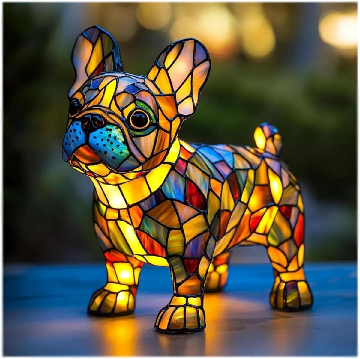 Glowing Pet Sculpture Night Light 6 Inch Warm LED Tabletop Lamp USB Powered for Dog Lovers Bedroom Nursery Nightstand Shelf Decor | Lonoma