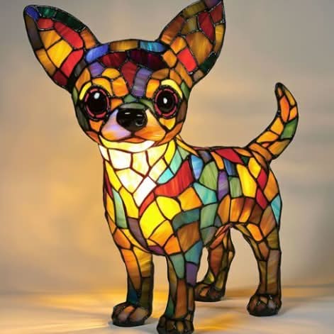 Glowing Pet Sculpture Night Light 6 Inch Warm LED Tabletop Lamp USB Powered for Dog Lovers Bedroom Nursery Nightstand Shelf Decor | Lonoma
