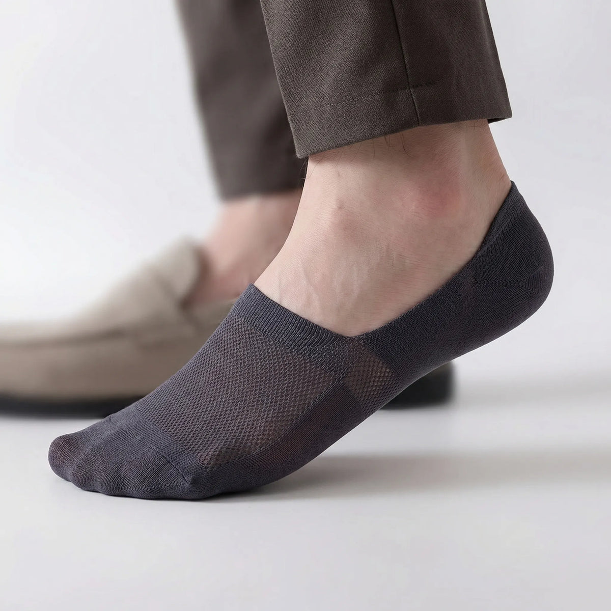 Men's No-Show Socks with Silicone Grip – Ultra-Low Cut Liner Socks for Sneakers & Loafers – US 6-12 – 6-Pack Multi-Color | Lonoma