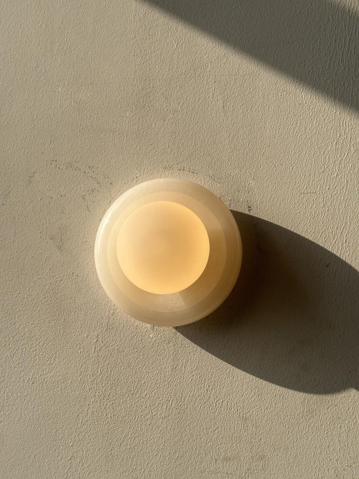 Natural Stone Wall Sconce with Glass Shade - Modern Ambient Lighting Fixture for Bedroom Hallway Entryway - G9 Socket Single-Light Design | Lonoma