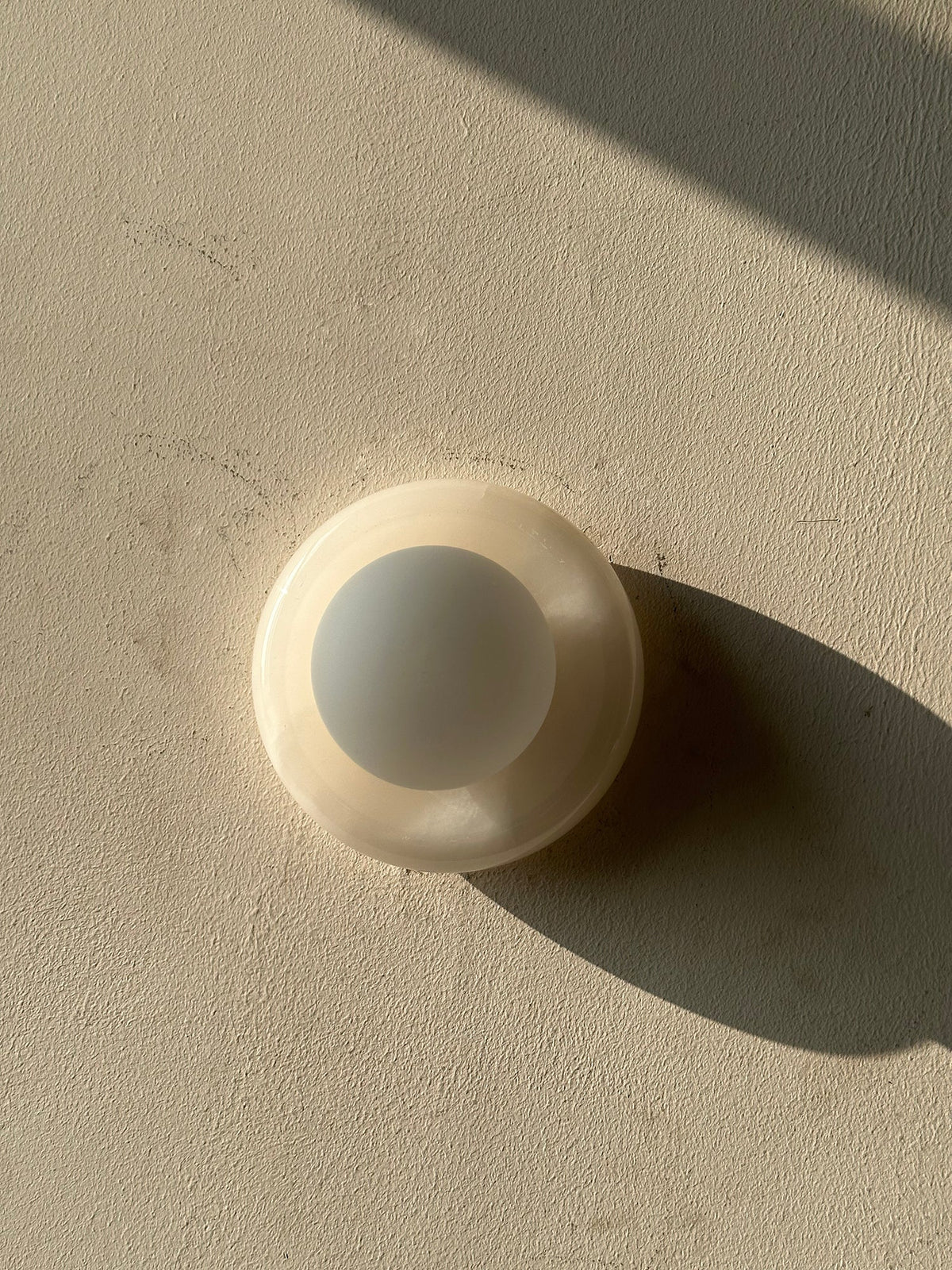 Natural Stone Wall Sconce with Glass Shade - Modern Ambient Lighting Fixture for Bedroom Hallway Entryway - G9 Socket Single-Light Design | Lonoma