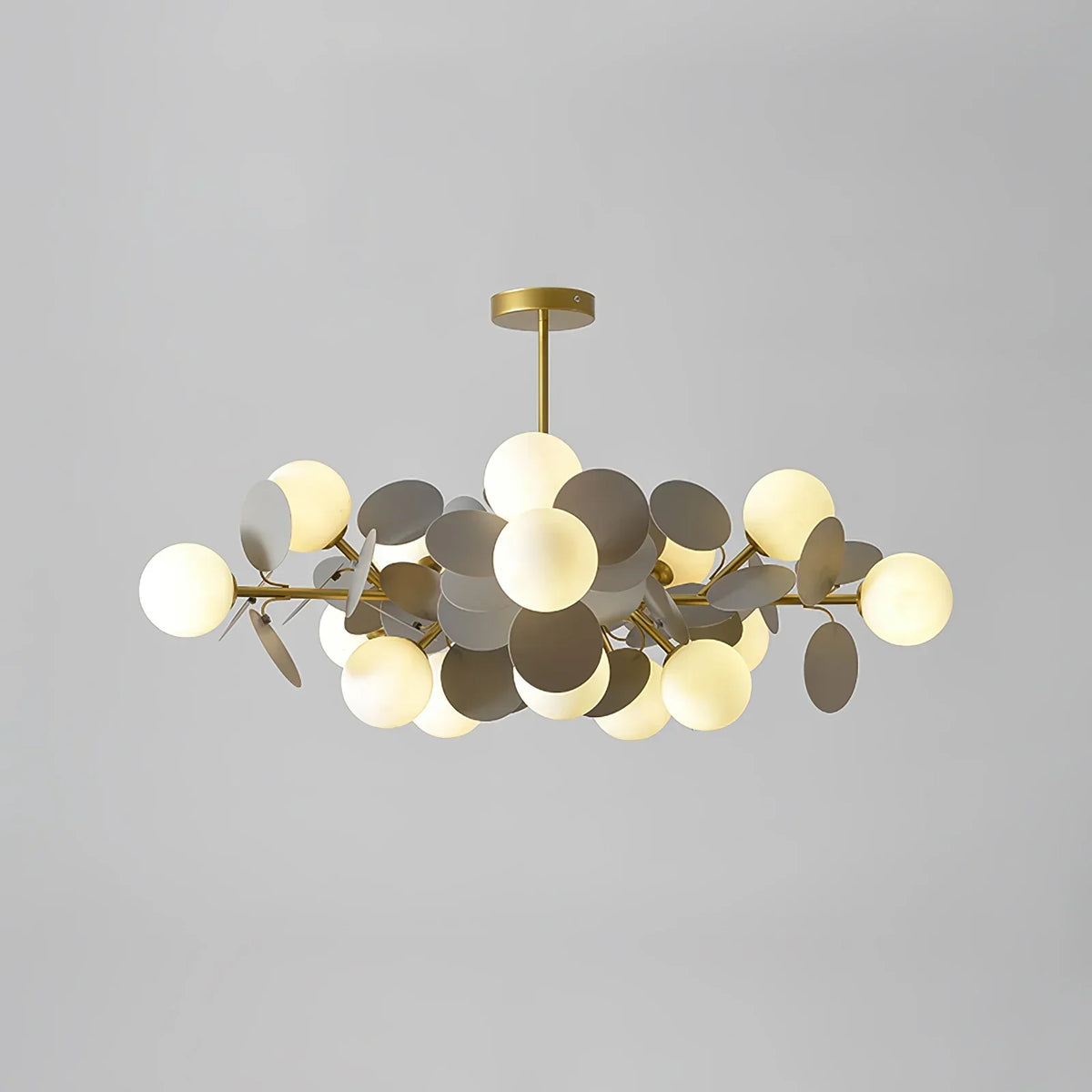 Floral Branch Ceiling Light Fixture Multi-Arm Glass Flower Chandelier Modern Botanical Flush Mount for Dining Room Bedroom Kitchen | Lonoma