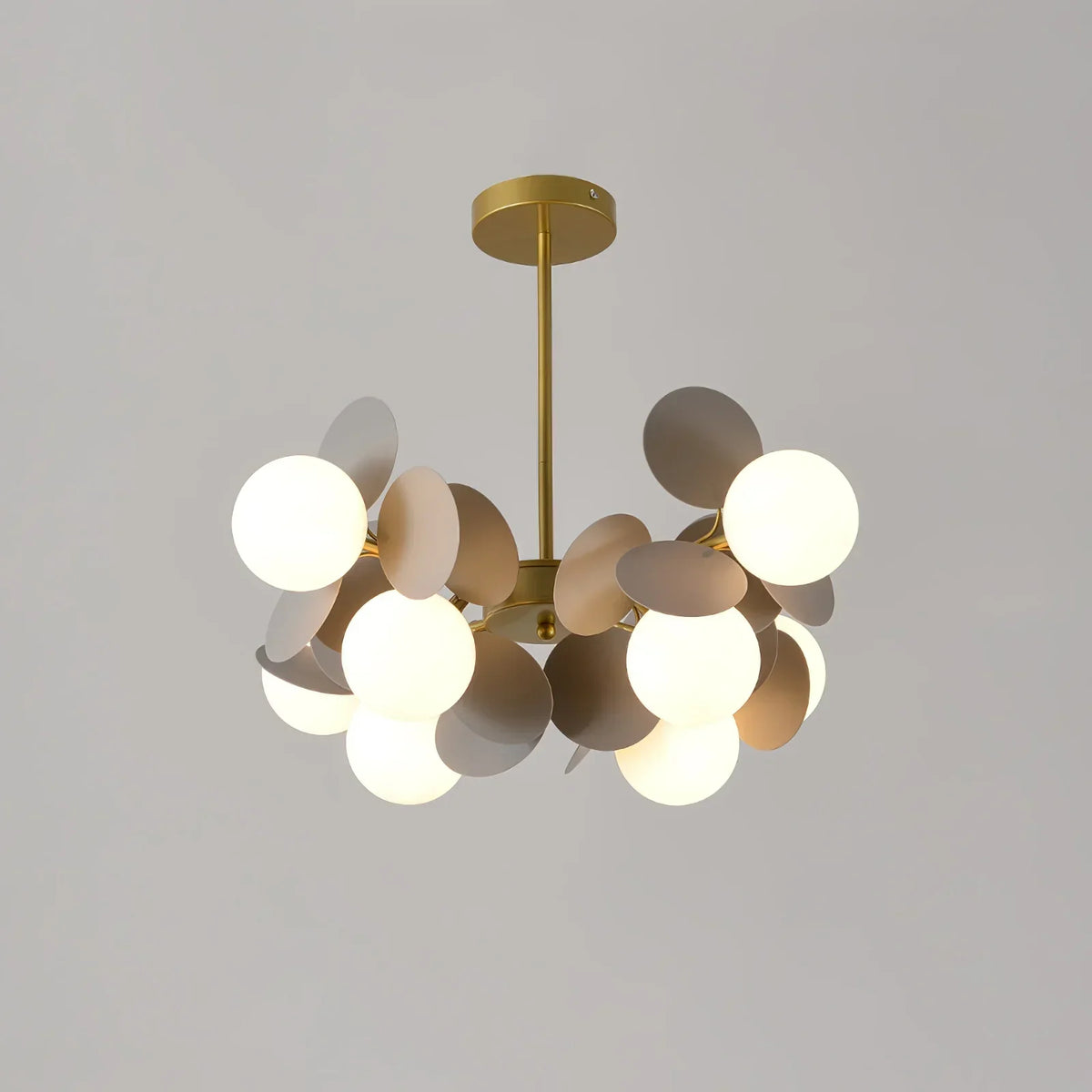 Floral Branch Ceiling Light Fixture Multi-Arm Glass Flower Chandelier Modern Botanical Flush Mount for Dining Room Bedroom Kitchen | Lonoma