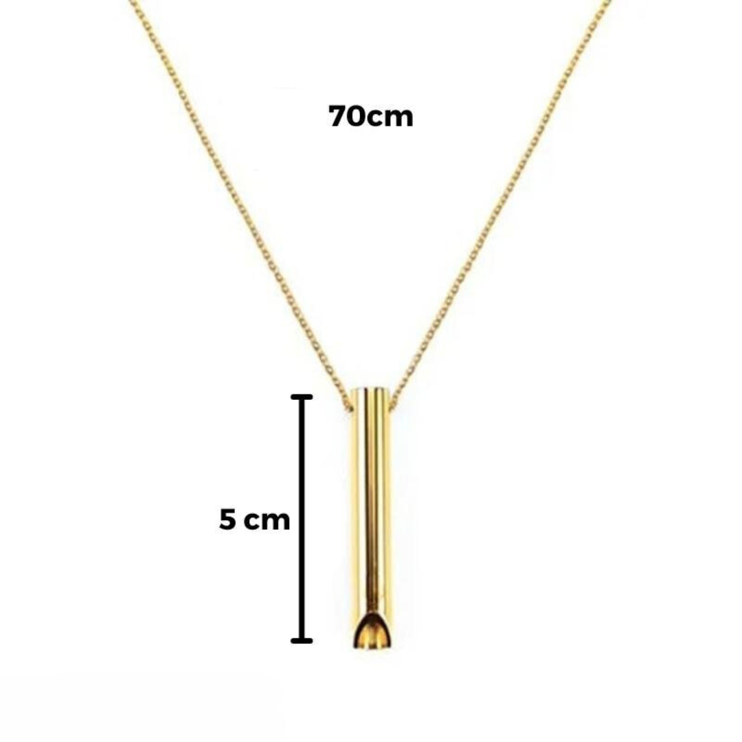 Quit Smoking Necklace Breathing Tool Stainless Steel Mindfulness Pendant for Stress Relief Nicotine Free Cessation Aid Hand to Mouth Habit | Lonoma