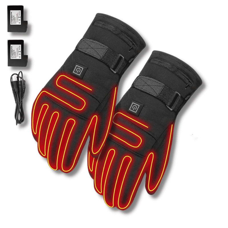 Battery-Powered Heated Gloves Waterproof Winter Gloves with 3 Heat Settings Touchscreen Compatible for Men Women Skiing Outdoor Cold Weather | Lonoma