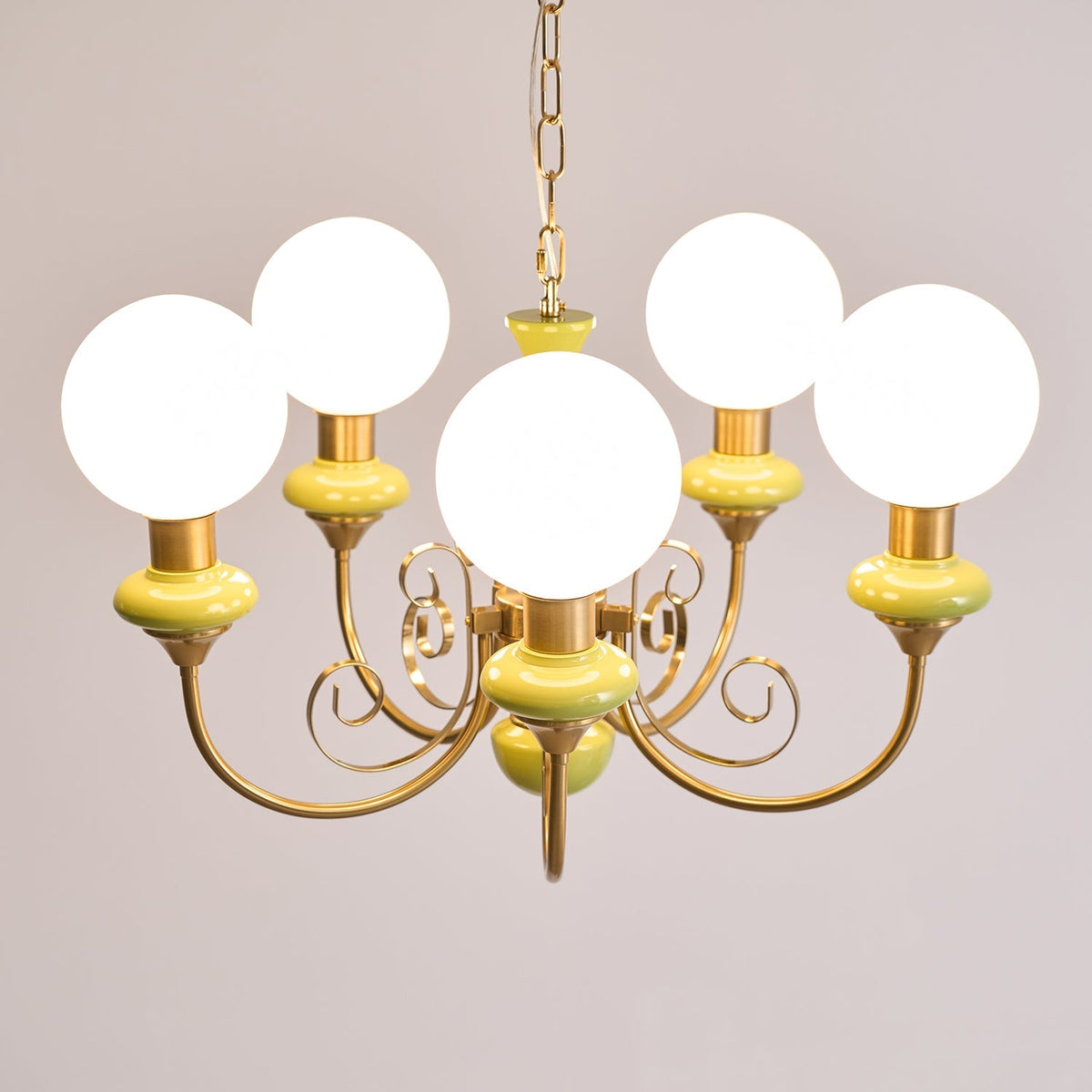 Modern Glass Sphere Pendant Chandelier with Iron Frame, Multi-Light Fixture for Dining Room, Kitchen Island Lighting, Adjustable Hanging | Lonoma