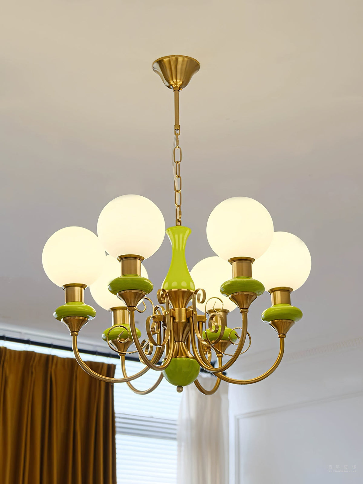Modern Glass Sphere Pendant Chandelier with Iron Frame, Multi-Light Fixture for Dining Room, Kitchen Island Lighting, Adjustable Hanging | Lonoma
