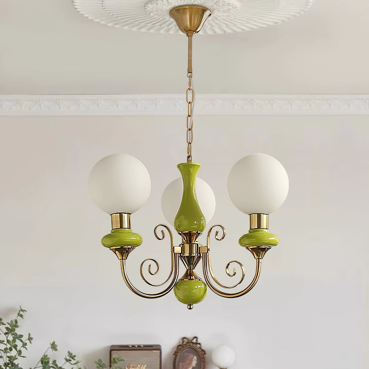 Modern Glass Sphere Pendant Chandelier with Iron Frame, Multi-Light Fixture for Dining Room, Kitchen Island Lighting, Adjustable Hanging | Lonoma