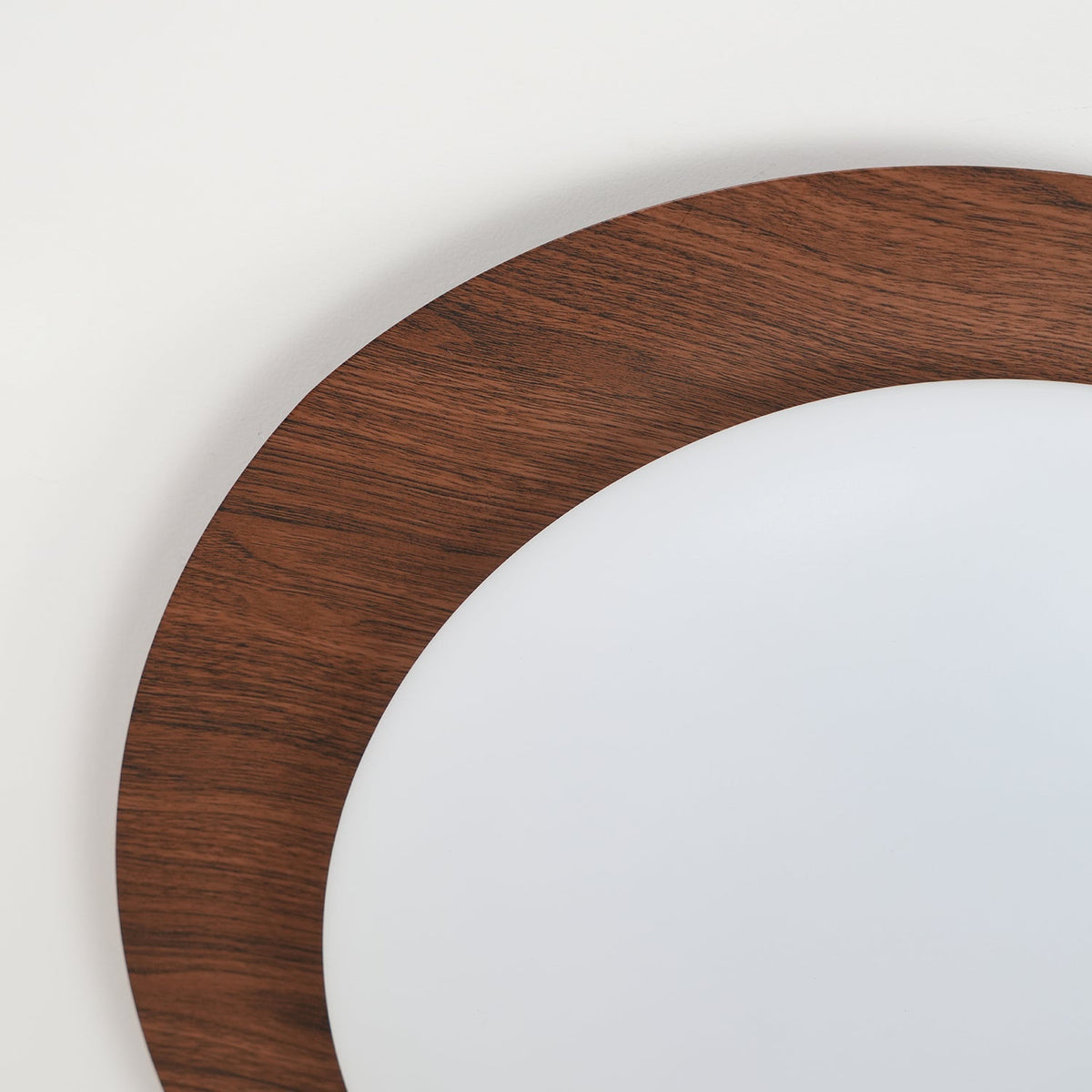 Flush Mount LED Ceiling Light Walnut Wood Finish Oval Pebble Shape for Bedroom Kitchen Hallway Dining Room Living Room | Lonoma