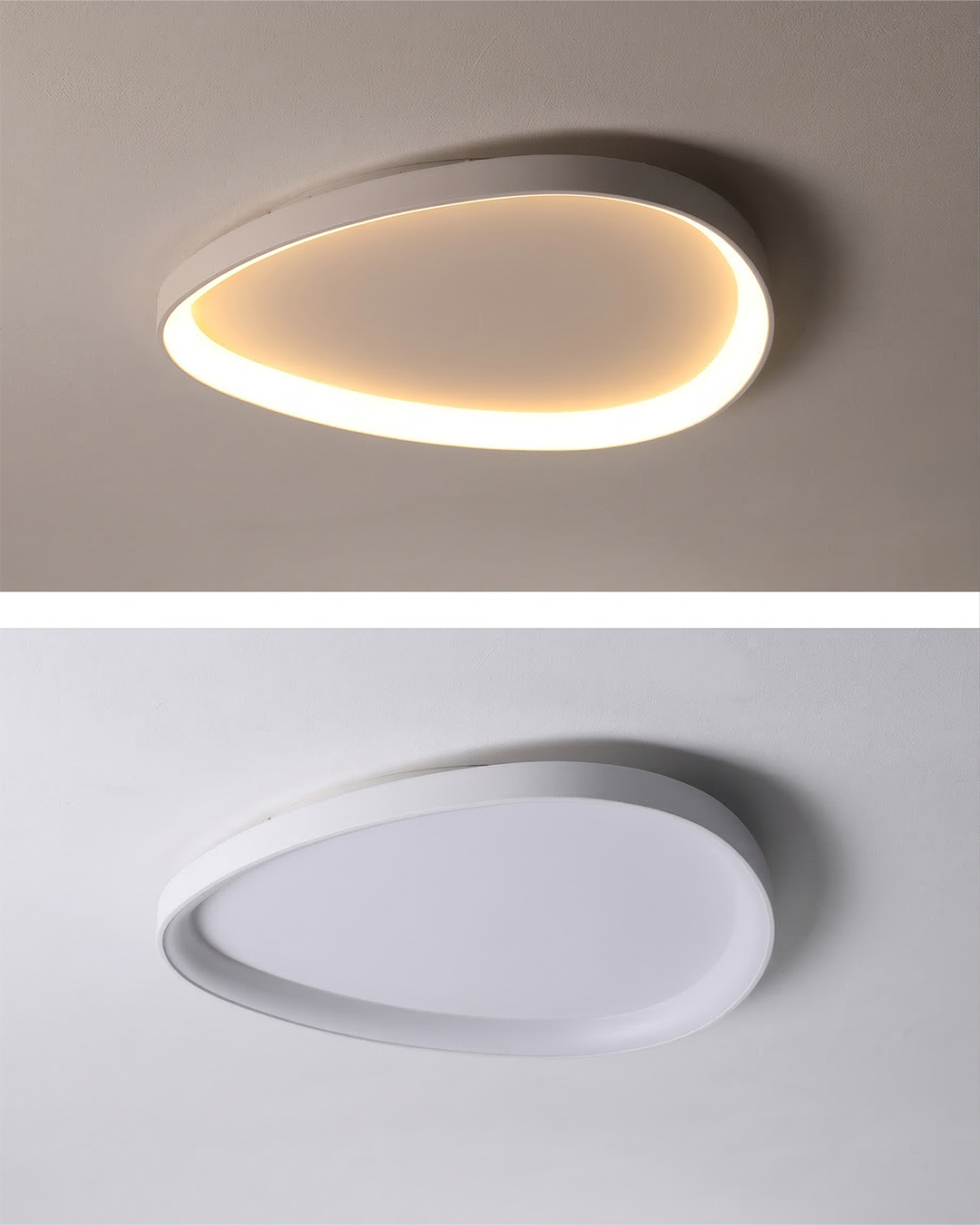 Modern LED Ceiling Light Flush Mount – Dimmable Rectangular Panel with Integrated LED for Living Room, Bedroom & Office | Lonoma