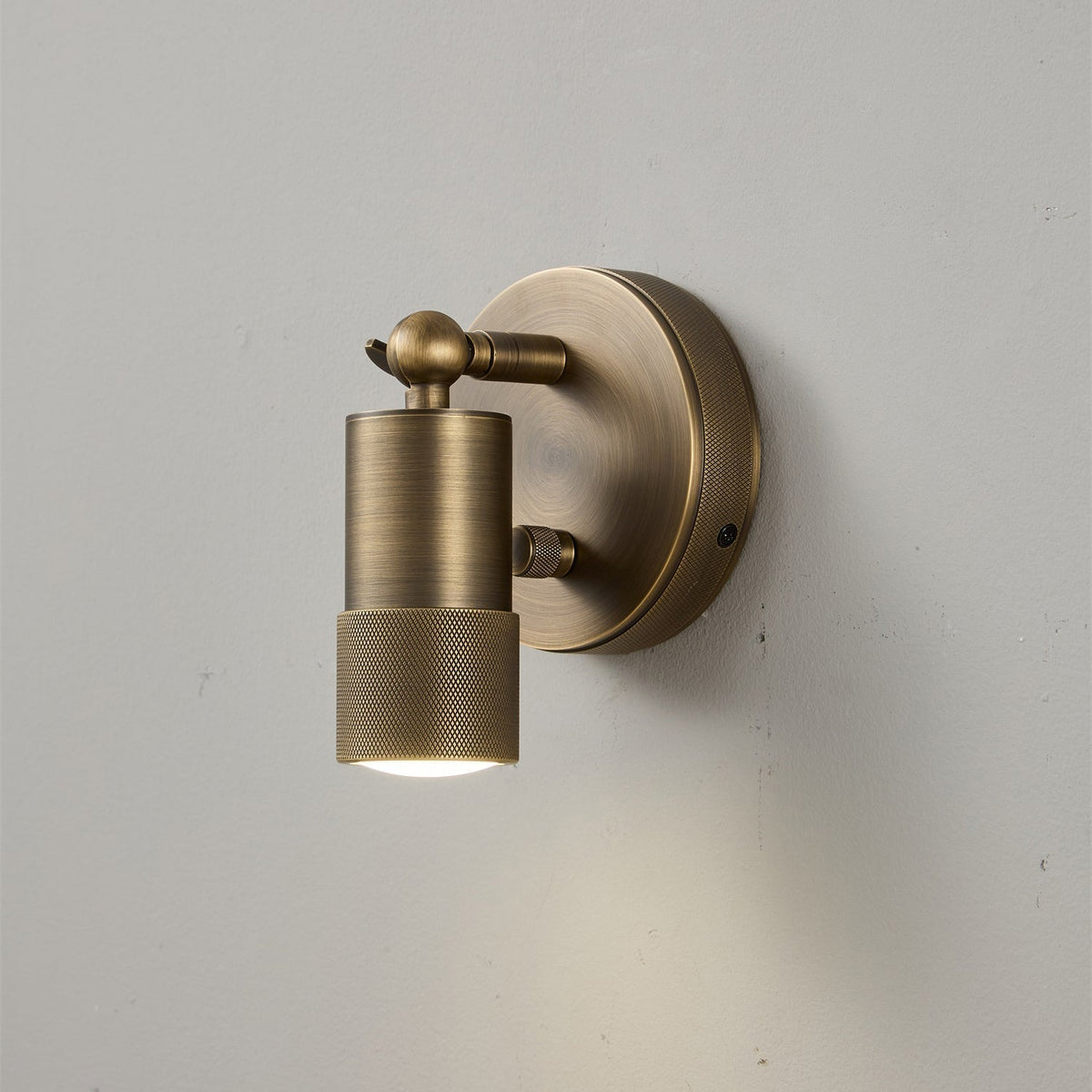 Integrated LED Wall Sconce 6W Brass Metal Warm Light Fixture for Hallway Bedroom Living Room Bathroom Vanity Modern Industrial Accent Light | Lonoma