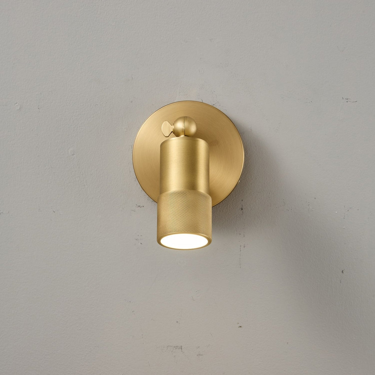 Integrated LED Wall Sconce 6W Brass Metal Warm Light Fixture for Hallway Bedroom Living Room Bathroom Vanity Modern Industrial Accent Light | Lonoma