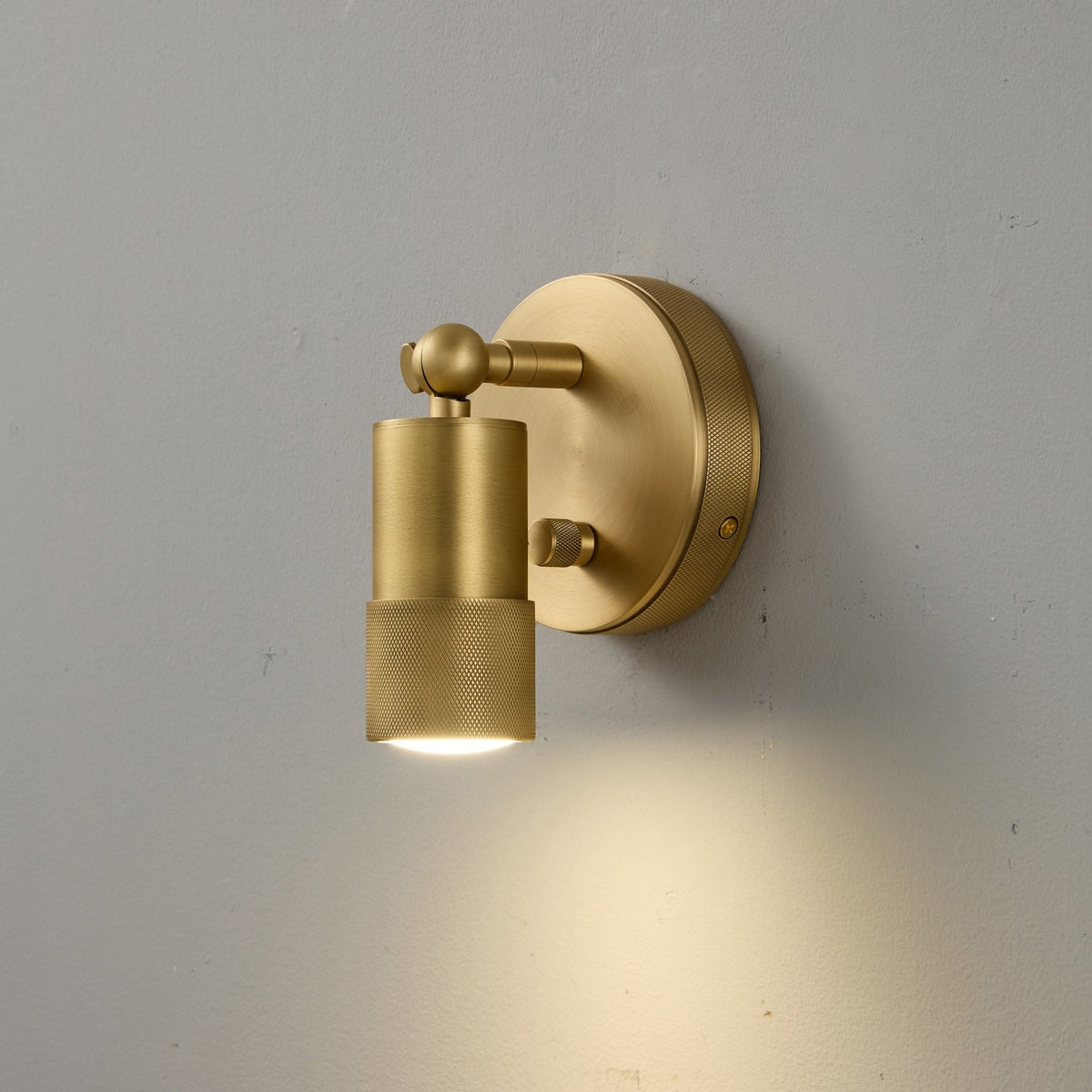 Integrated LED Wall Sconce 6W Brass Metal Warm Light Fixture for Hallway Bedroom Living Room Bathroom Vanity Modern Industrial Accent Light | Lonoma
