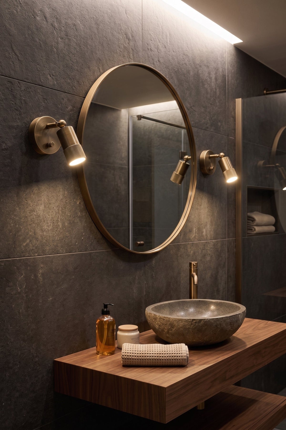 Integrated LED Wall Sconce 6W Brass Metal Warm Light Fixture for Hallway Bedroom Living Room Bathroom Vanity Modern Industrial Accent Light | Lonoma
