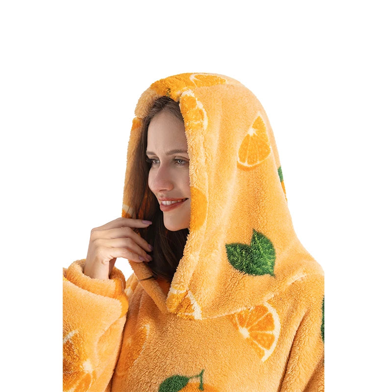 Oversized Wearable Blanket Hoodie with Sleeves Sherpa Fleece Throw for Adults Cozy Soft Plush Winter Loungewear Women Men | Lonoma