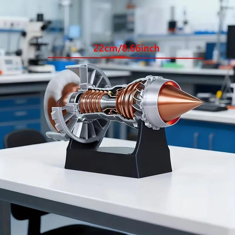 Jet Engine Model Replica 11 Inch Turbofan Display Desk Decor Aviation Gift for Office Studio Living Room Airplane Enthusiast | Lonoma