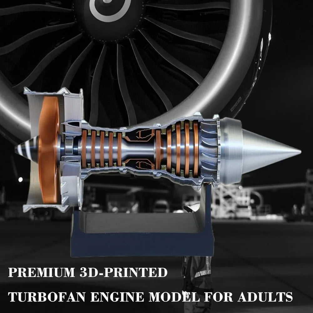Jet Engine Model Replica 11 Inch Turbofan Display Desk Decor Aviation Gift for Office Studio Living Room Airplane Enthusiast | Lonoma