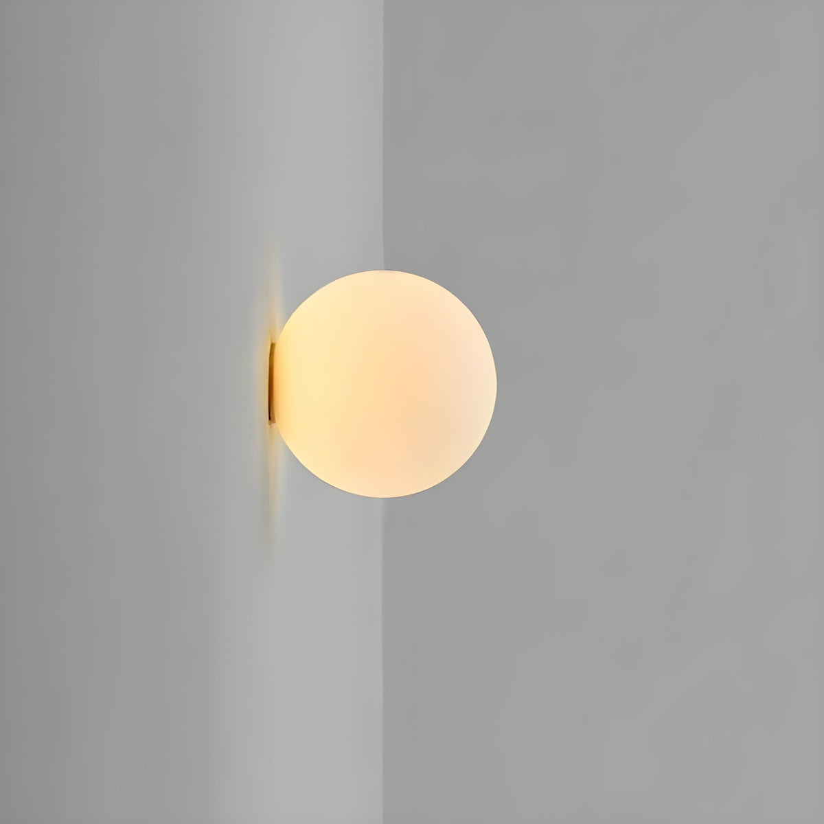 Frosted Glass Globe Wall Sconce with E27 Socket – Modern Nordic Sphere Light for Bedroom, Hallway, Bathroom | Lonoma