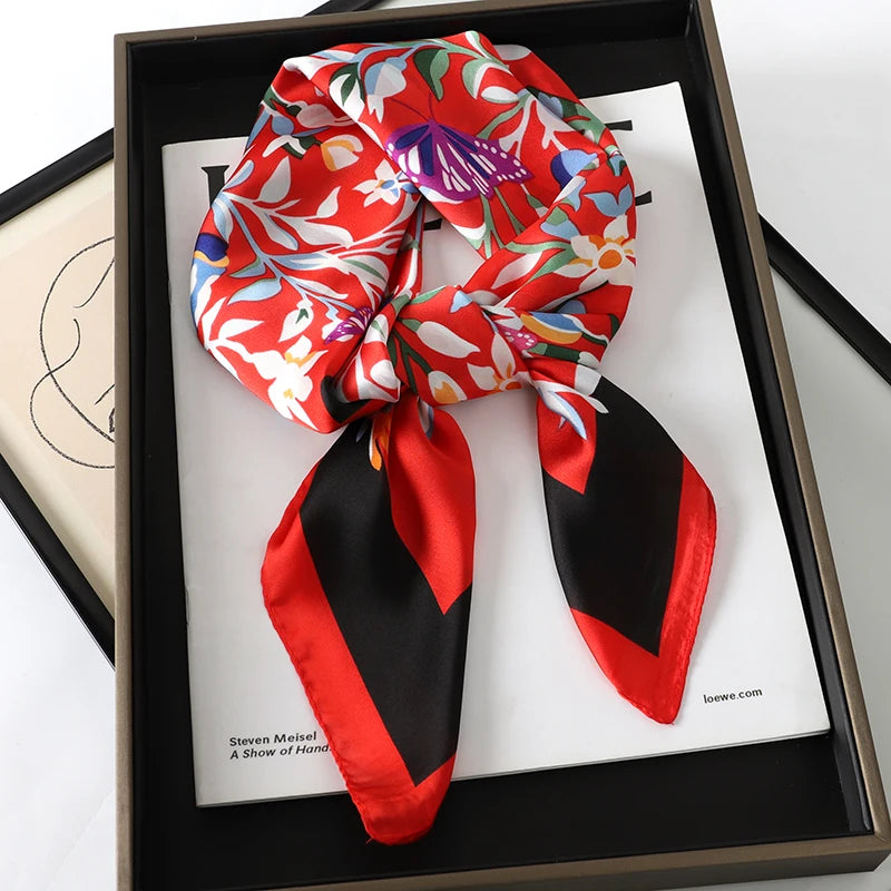 Square Satin Scarf for Women 27.5 inch Versatile Headband Hair Wrap Neck Tie Lightweight Polyester Fashion Accessory | Lonoma