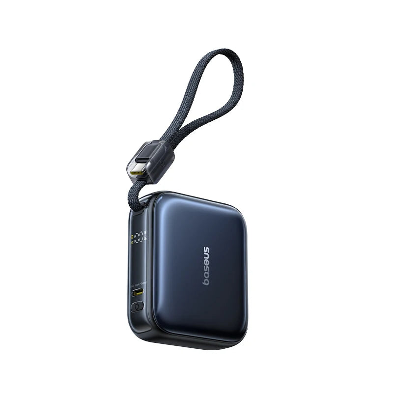 Portable Power Bank 10000mAh 45W Fast Charging with Built-In USB-C Cable Ultra Compact Pocket-Size External Battery Pack for iPhone Samsung | Lonoma