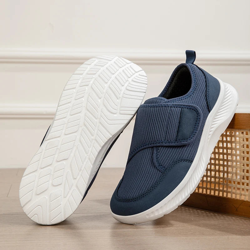 Men's Orthopedic Slip-On Shoes Wide Toe Box Adjustable Hook and Loop Lightweight Cushioned Sole for Bunions Swelling Diabetic Feet Seniors | Lonoma