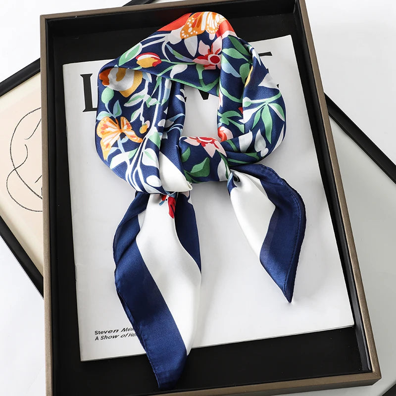 Square Satin Scarf for Women 27.5 inch Versatile Headband Hair Wrap Neck Tie Lightweight Polyester Fashion Accessory | Lonoma