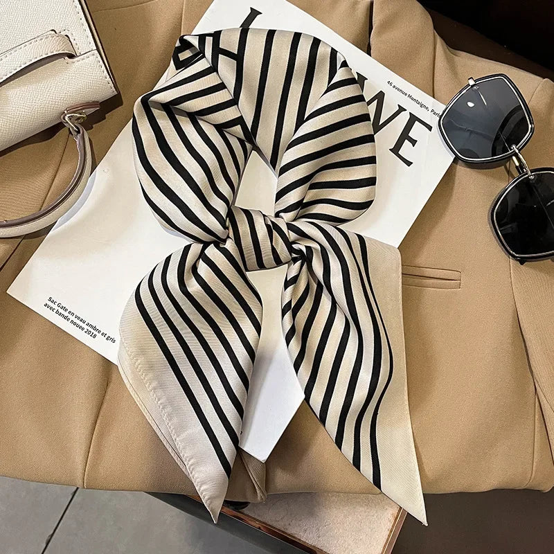 Square Satin Scarf 27.5 Inch Equestrian Print Headwrap Neck Tie Hairband for Women Four Season Versatile Accessory | Lonoma