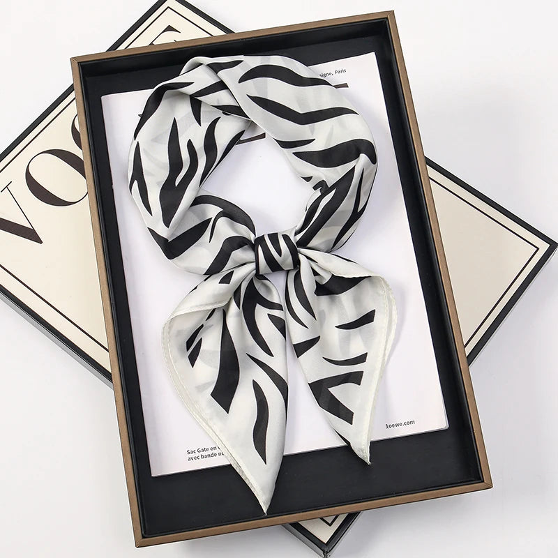 Square Satin Scarf for Women Hair Wrap Neck Scarf Headband Versatile Fashion Accessory Lightweight Printed Bandana | Lonoma