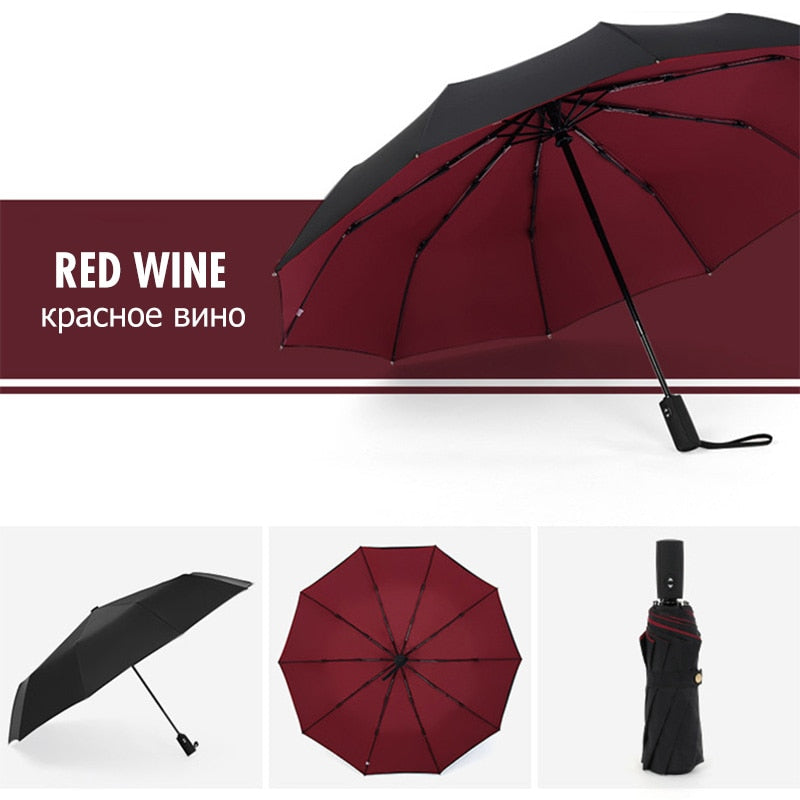 Windproof Inverted Umbrella with Auto-Open Button for Rain & Sun Protection – Reverse Close Design | Lonoma