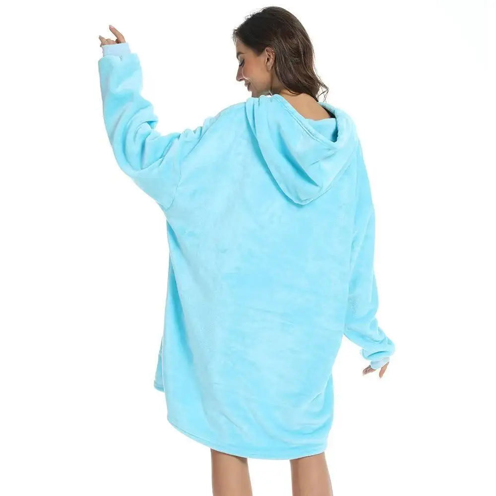 Oversized Wearable Blanket Hoodie with Kangaroo Pocket – Ultra Soft Fleece Reversible Throw Sweatshirt for Couch Lounging, Relaxing at | Lonoma