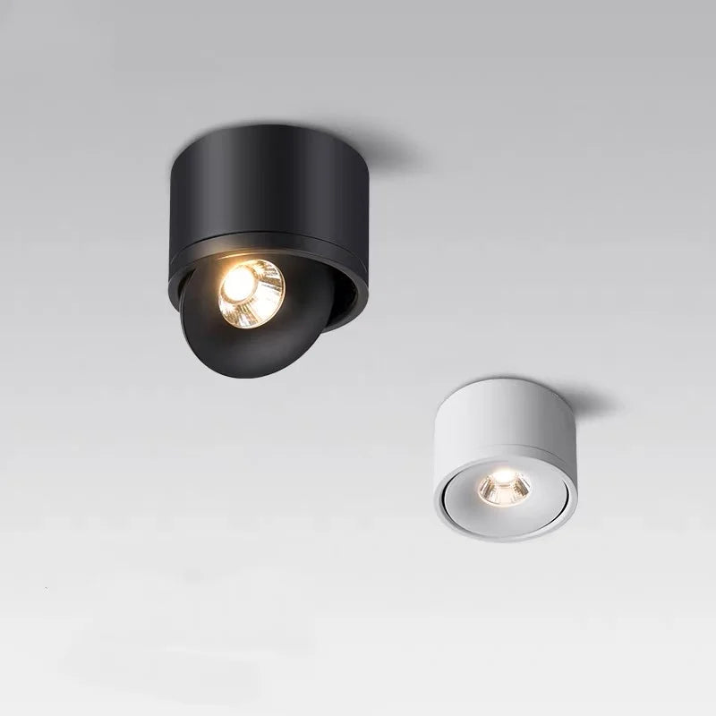Adjustable LED Ceiling Spotlight Dimmable Aluminum Directional Track Light Black White Modern for Kitchen Office Living Room | Lonoma