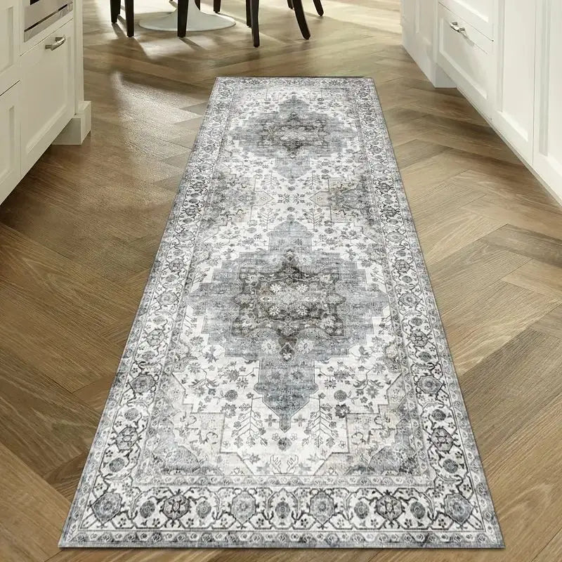 Vintage Hallway Runner Rug Non-Slip Washable Kitchen Floor Mat Entryway Carpet for Hallways Corridors Bathrooms | Lonoma