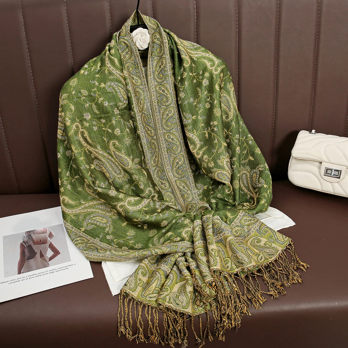 Soft Cashmere-Feel Scarf for Women – Warm Oversized Pashmina Wrap Shawl for Fall Winter Layering | Lonoma