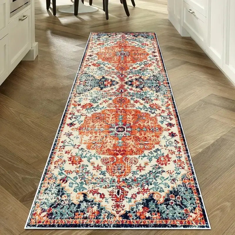Vintage Hallway Runner Rug Non-Slip Washable Kitchen Floor Mat Entryway Carpet for Hallways Corridors Bathrooms | Lonoma