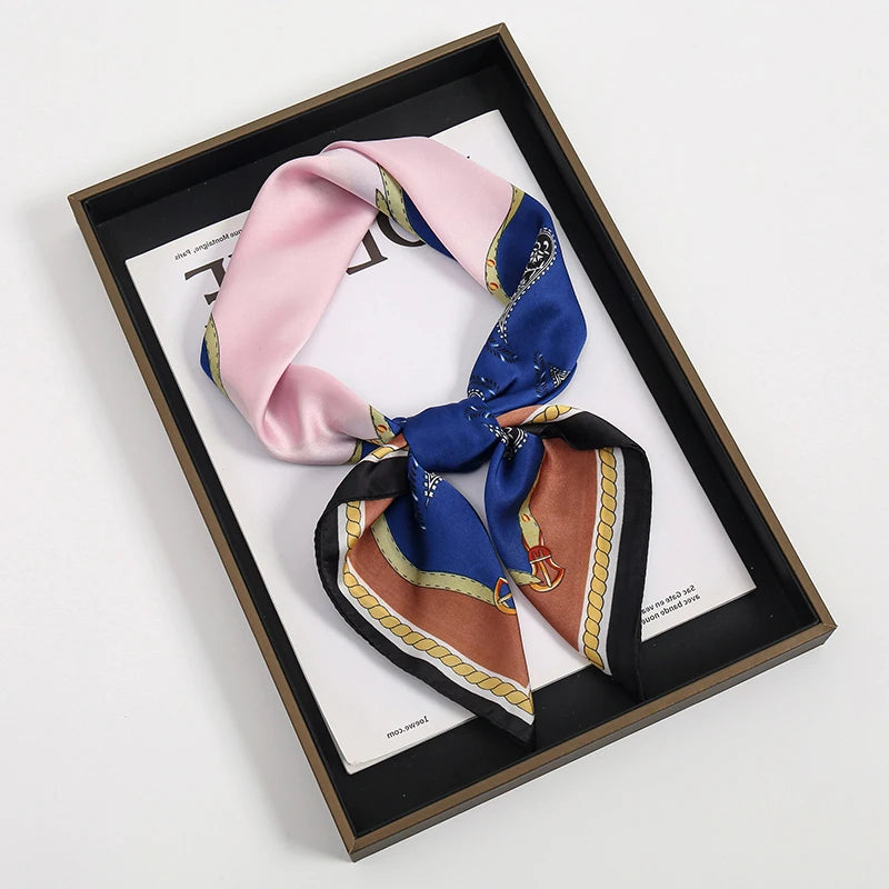 Square Satin Scarf for Women Hair Wrap Neck Scarf Headband Versatile Fashion Accessory Lightweight Printed Bandana | Lonoma
