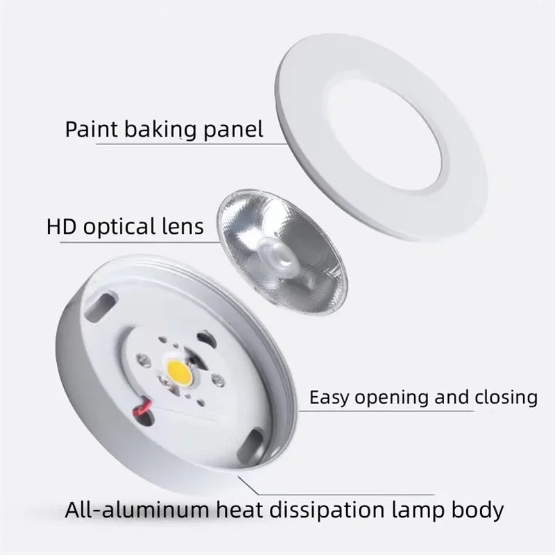 Slim LED Flush Mount Ceiling Light, Anti-Glare Aluminum Fixture in White, Black or Gold, Warm to Cool White for Kitchen, Hallway & Bedroom | Lonoma