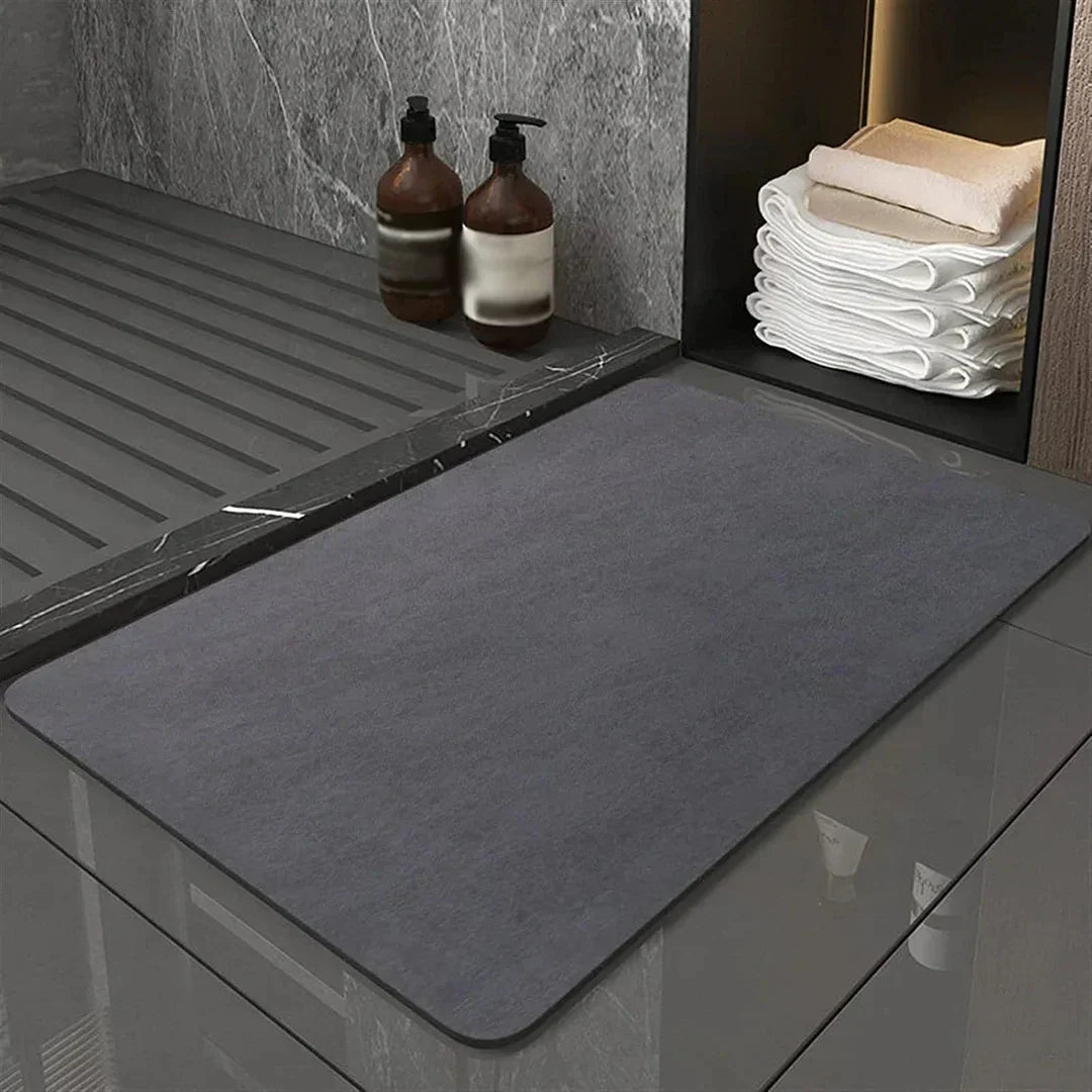 Diatomaceous Earth Bath Mat, Quick-Dry Absorbent Non-Slip Shower Mat for Bathroom, Kitchen & Entryway, Eco-Friendly Floor Mat | Lonoma
