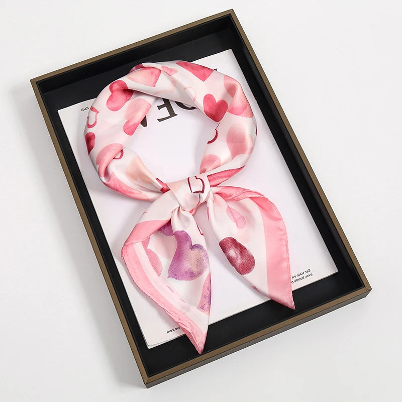 Square Satin Scarf for Women Hair Wrap Neck Scarf Headband Versatile Fashion Accessory Lightweight Printed Bandana | Lonoma
