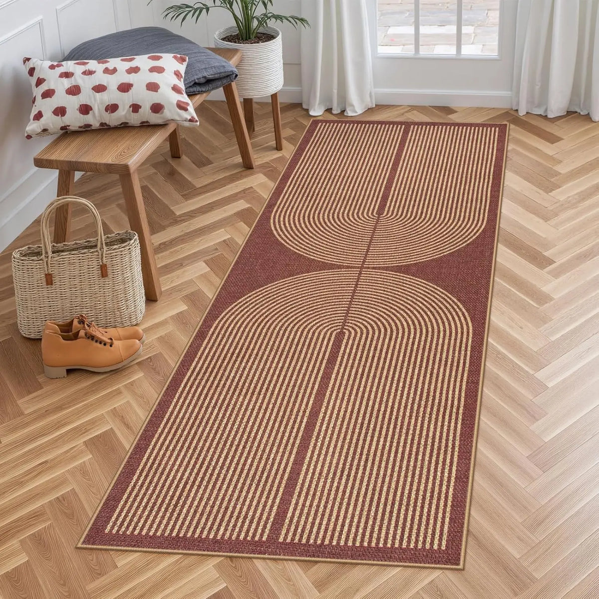 Machine Washable Hallway Runner Rug Non-Slip Corridor Floor Mat for Kitchen Entryway Laundry | Lonoma
