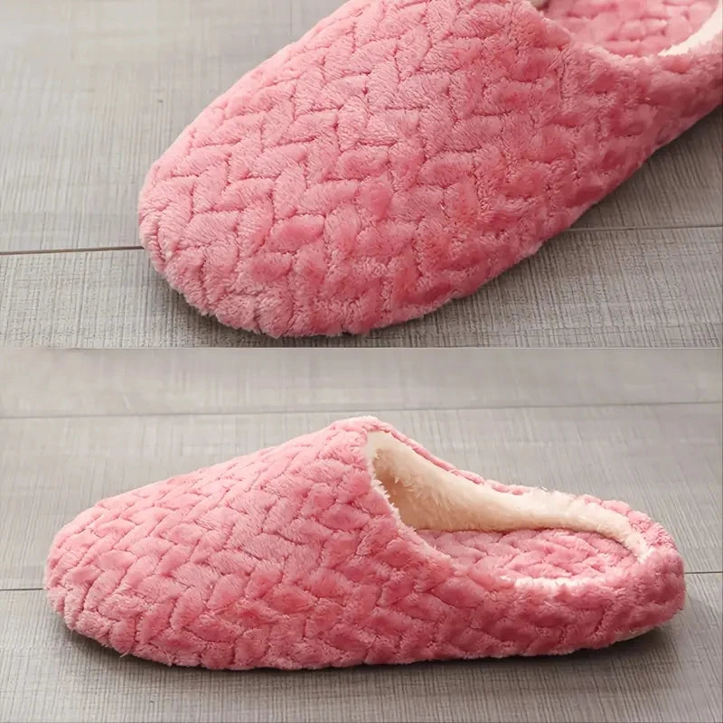 Plush Indoor Slippers for Women & Men – Fleece-Lined Lightweight House Shoes with Anti-Slip Sole for Fall Winter | Lonoma