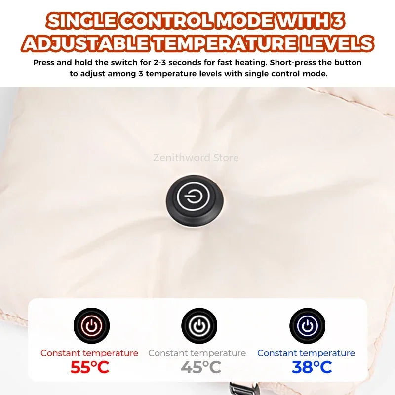 USB Rechargeable Heated Neck Wrap for Winter Outdoor Activities – Soft Plush Thermal Scarf for Men & Women | Lonoma