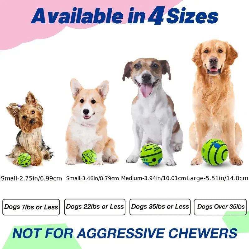 Interactive Giggle Ball Dog Toy – Laughing Sound Ball for Mental Stimulation & Play – Durable Vinyl Ball for Dogs of All Sizes | Lonoma