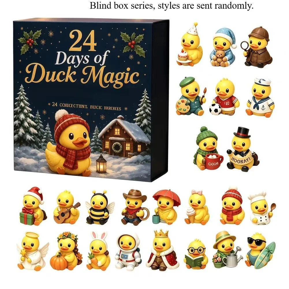 Duck Countdown Calendar with 24 Squishy Stress Relief Toys - Holiday Surprise Box for Adults & Kids | Lonoma