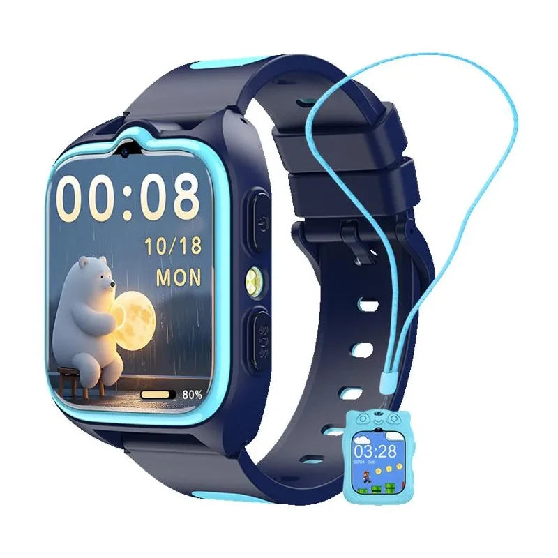 Kids GPS Smartwatch 4G Video Calling Triple Location Tracking 1.75in Square Display IP68 Water Resistant SOS Emergency Button for Children | Lonoma