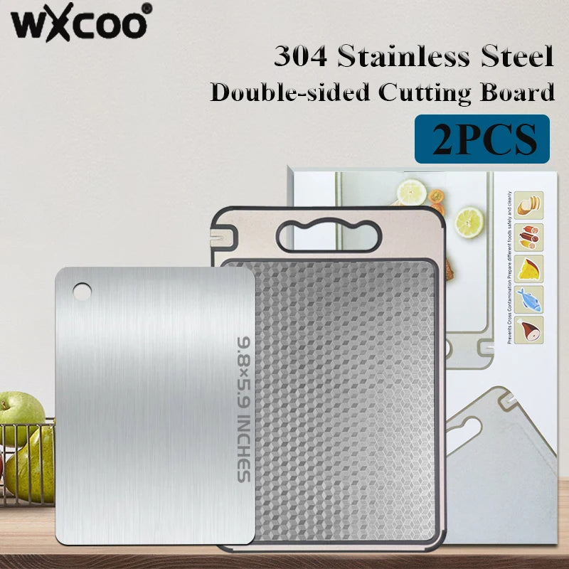 Double-Sided Metal Prep Board with Diamond Texture – Non-Slip Food-Safe Surface for Meat, Veggies & Baking | Lonoma